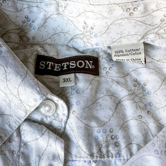 Stetson Western Shirt Mens 3XL Berries Long Sleeve Button Up 11-001-0526-0462 - Picture 7 of 7